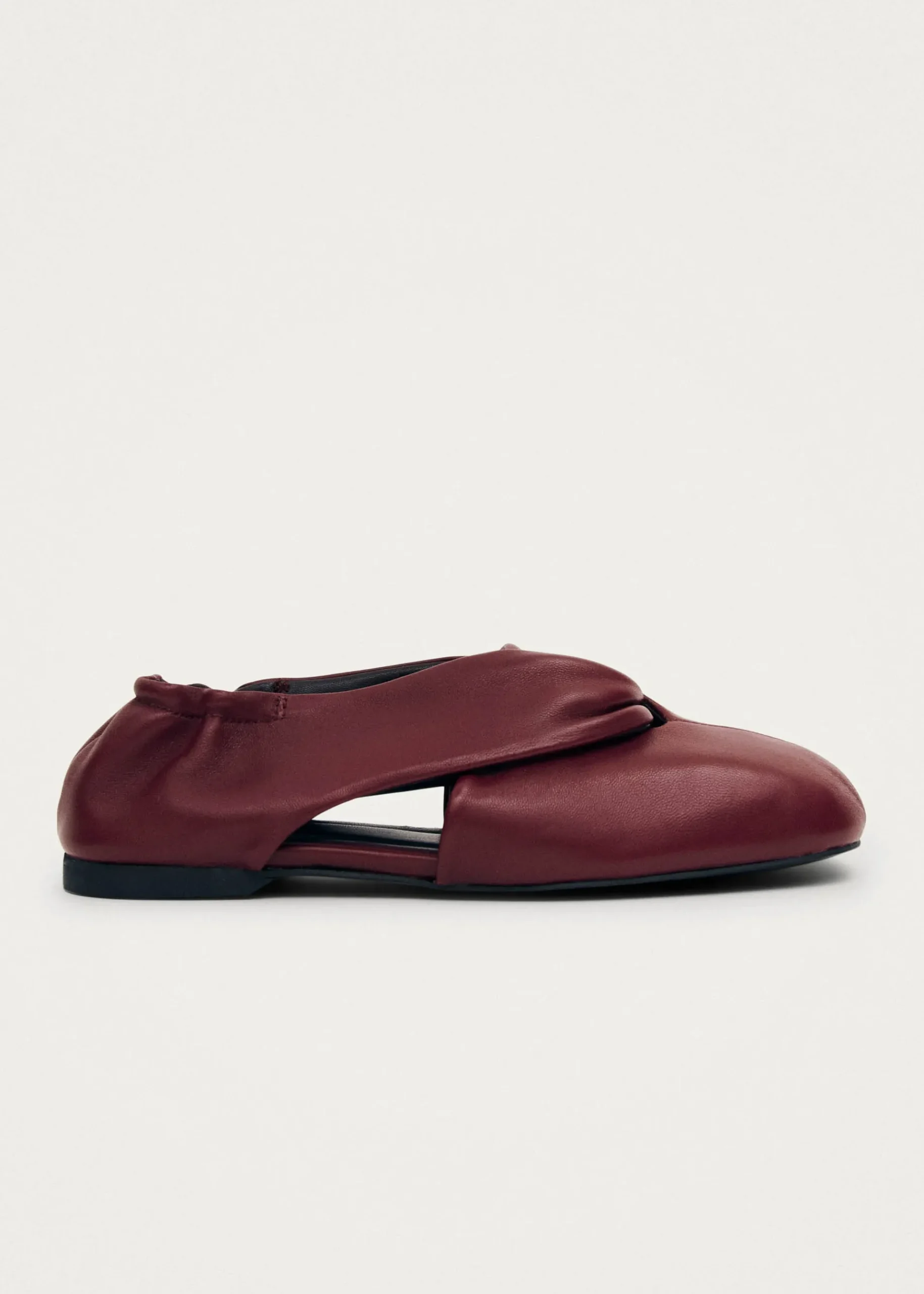 Alaula Burgunderrote Leder Ballerinas