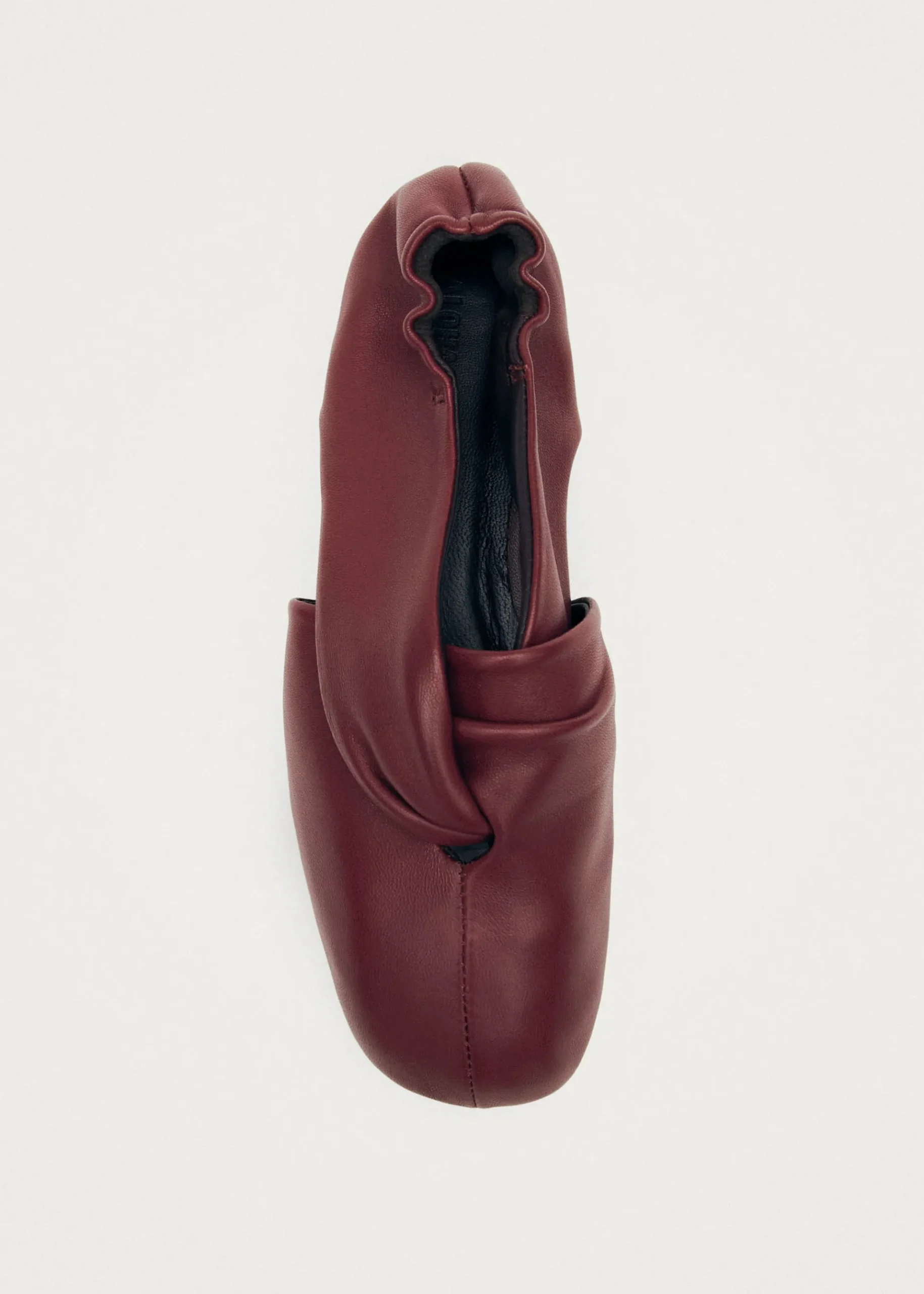 Alaula Burgunderrote Leder Ballerinas