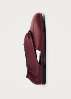 Alaula Burgunderrote Leder Ballerinas
