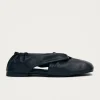 Alaula Schwarze Leder Ballerinas