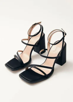 Alexa Silky Black Sandals