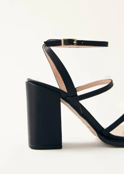 Alexa Silky Black Sandals