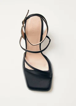Alexa Silky Black Sandals