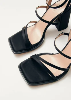 Alexa Silky Black Sandals
