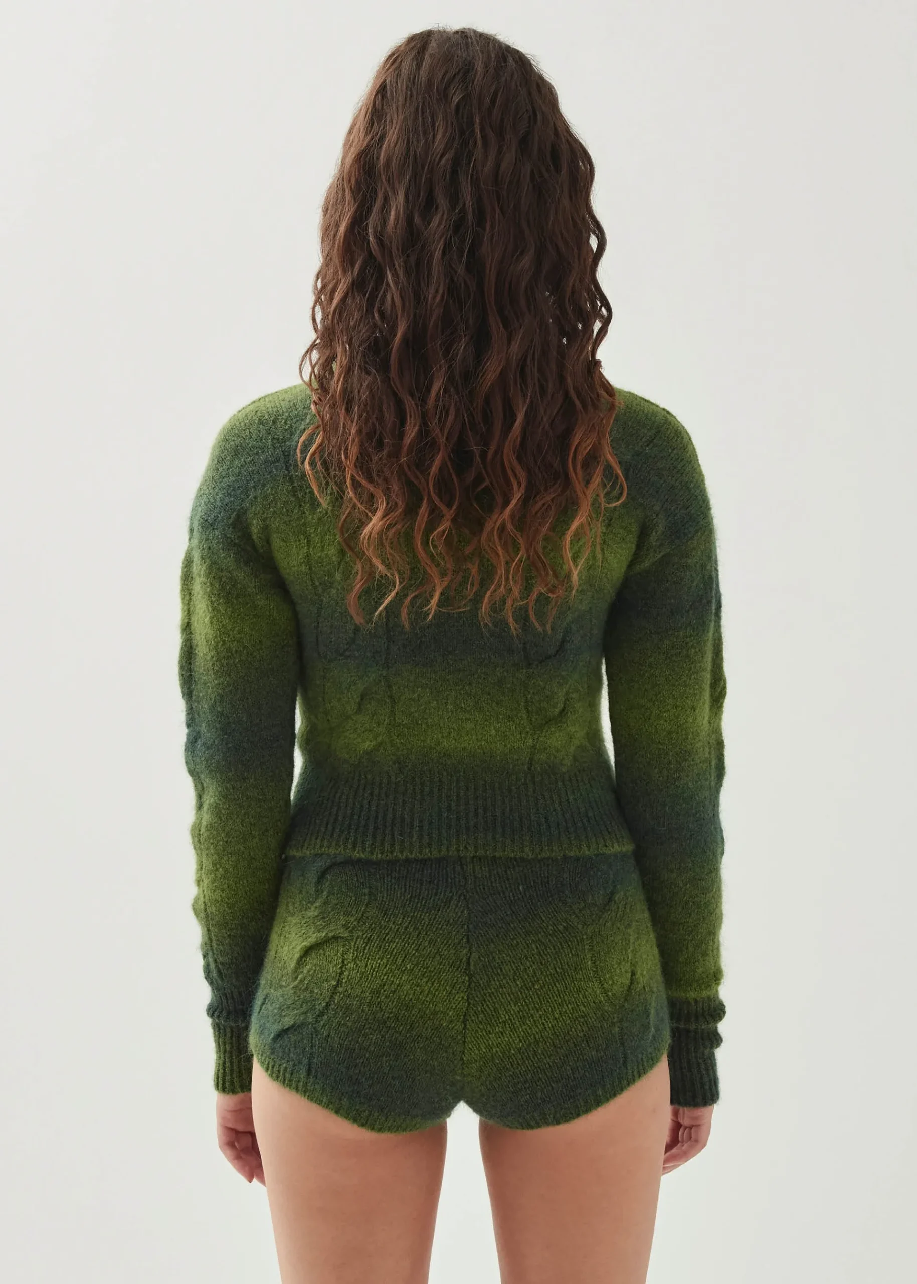 Aspen Grüner Strick-pullover