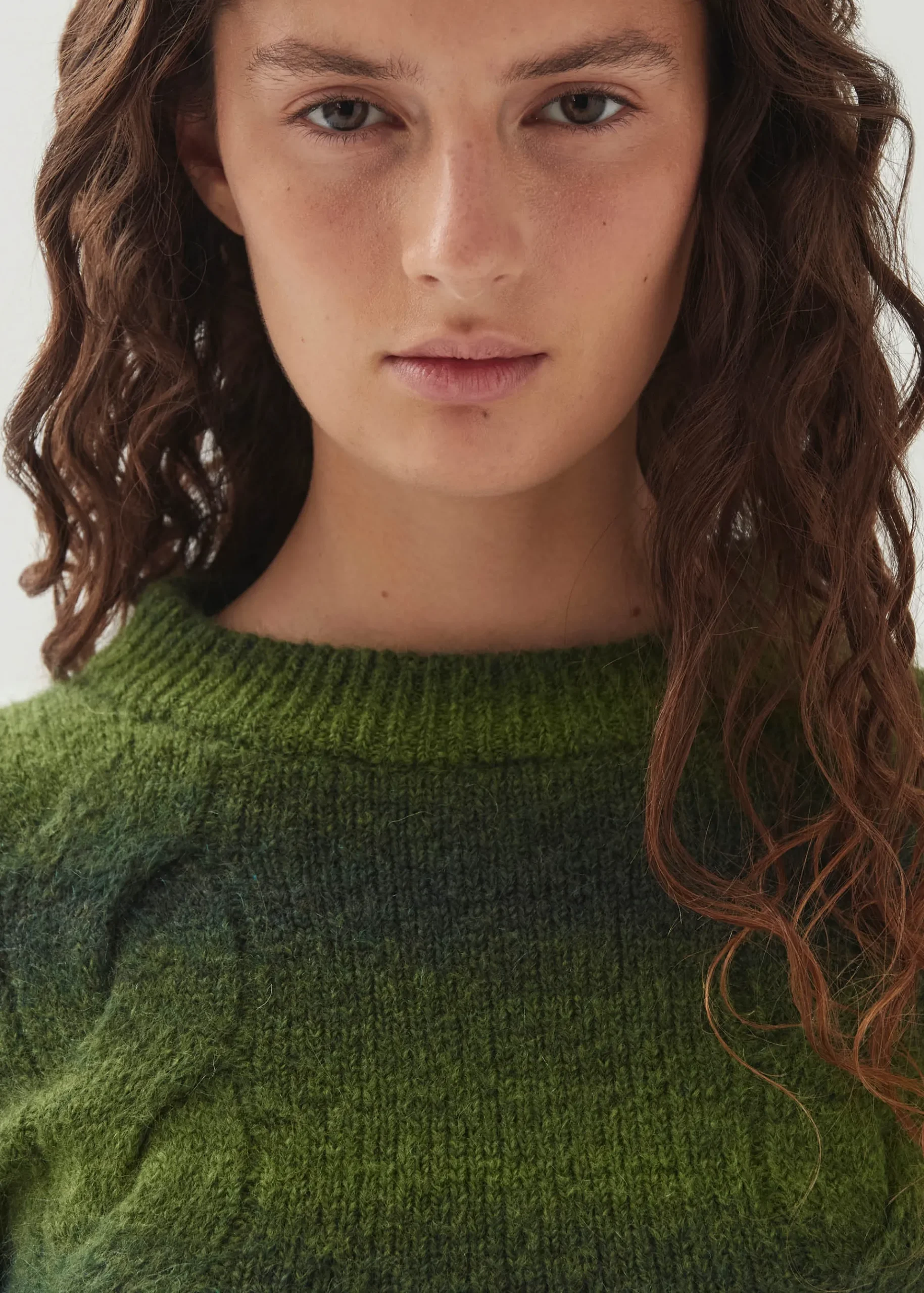 Aspen Grüner Strick-pullover