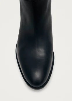 Billie Schwarze Lederstiefel
