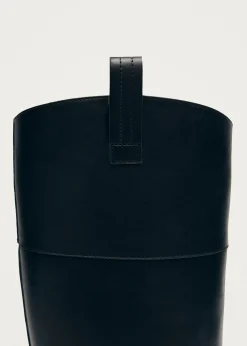 Billie Schwarze Lederstiefel