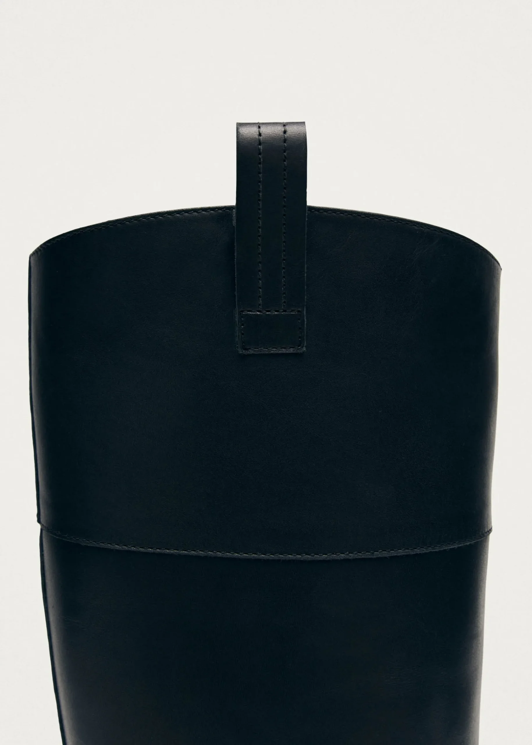 Billie Schwarze Lederstiefel