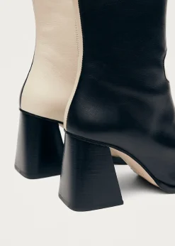 Blair Schwarze und weiße Lederstiefel