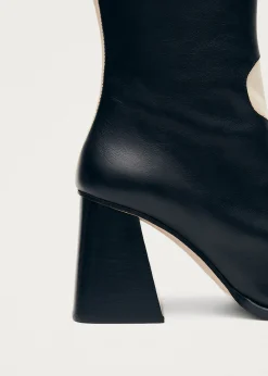 Blair Schwarze und weiße Lederstiefel