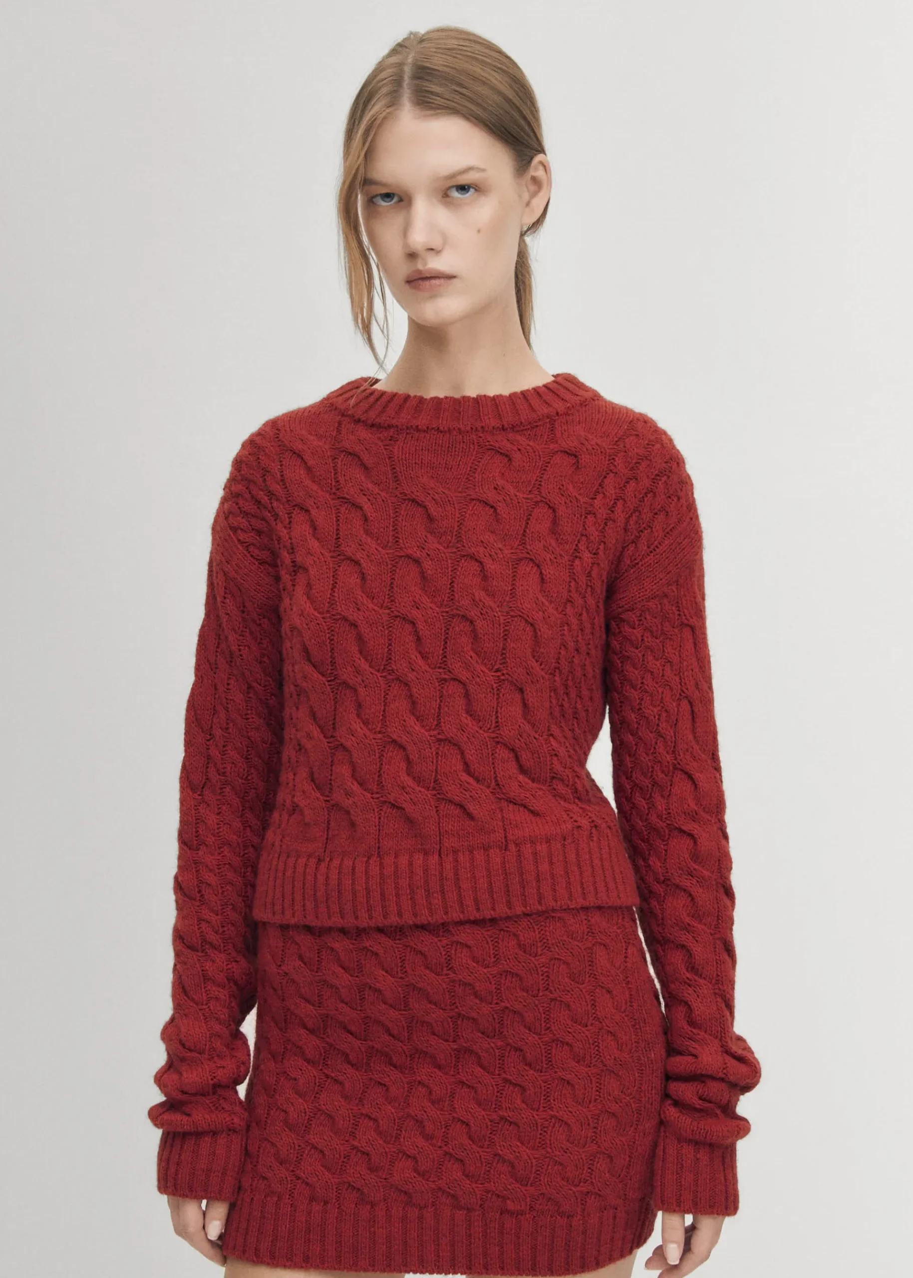 Blossom Roter Strickpullover
