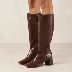 Chalk Alli Brown Vegan Leather Boots