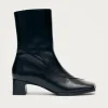 Chantal Schwarze Leder-Stiefeletten