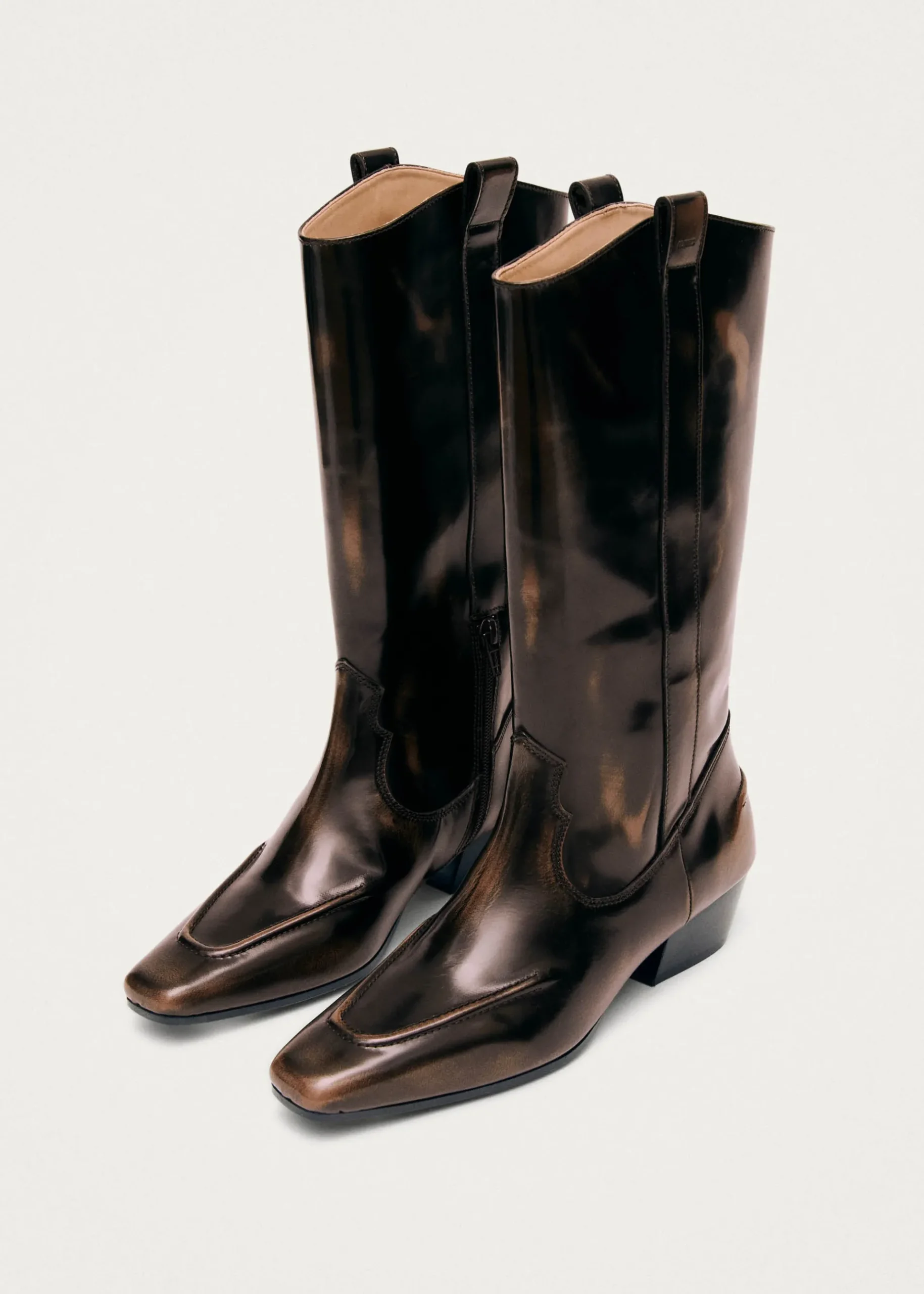 Chase Brushed Braune Lederstiefel