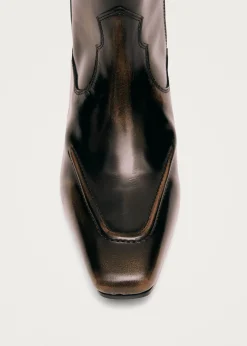 Chase Brushed Braune Lederstiefel