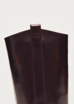 Chase Brushed Burgunder Leder Stiefel