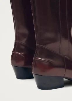 Chase Brushed Burgunder Leder Stiefel