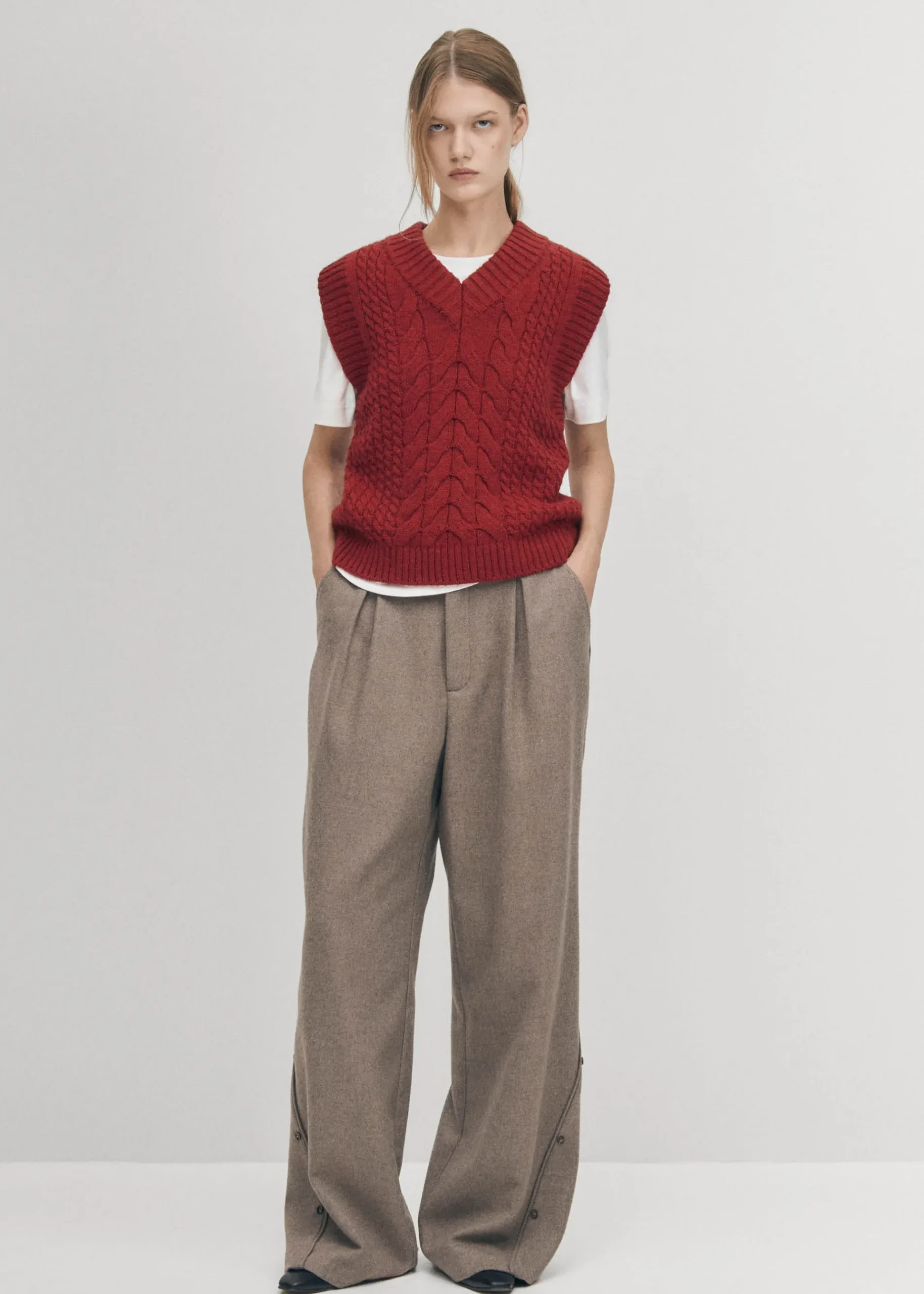 Cosy Roter Strickweste