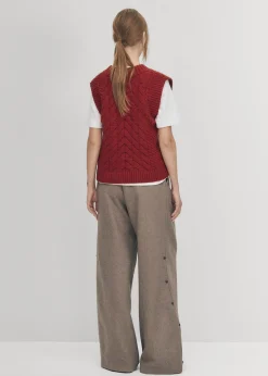 Cosy Roter Strickweste