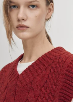 Cosy Roter Strickweste