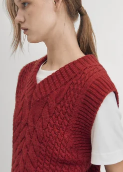 Cosy Roter Strickweste
