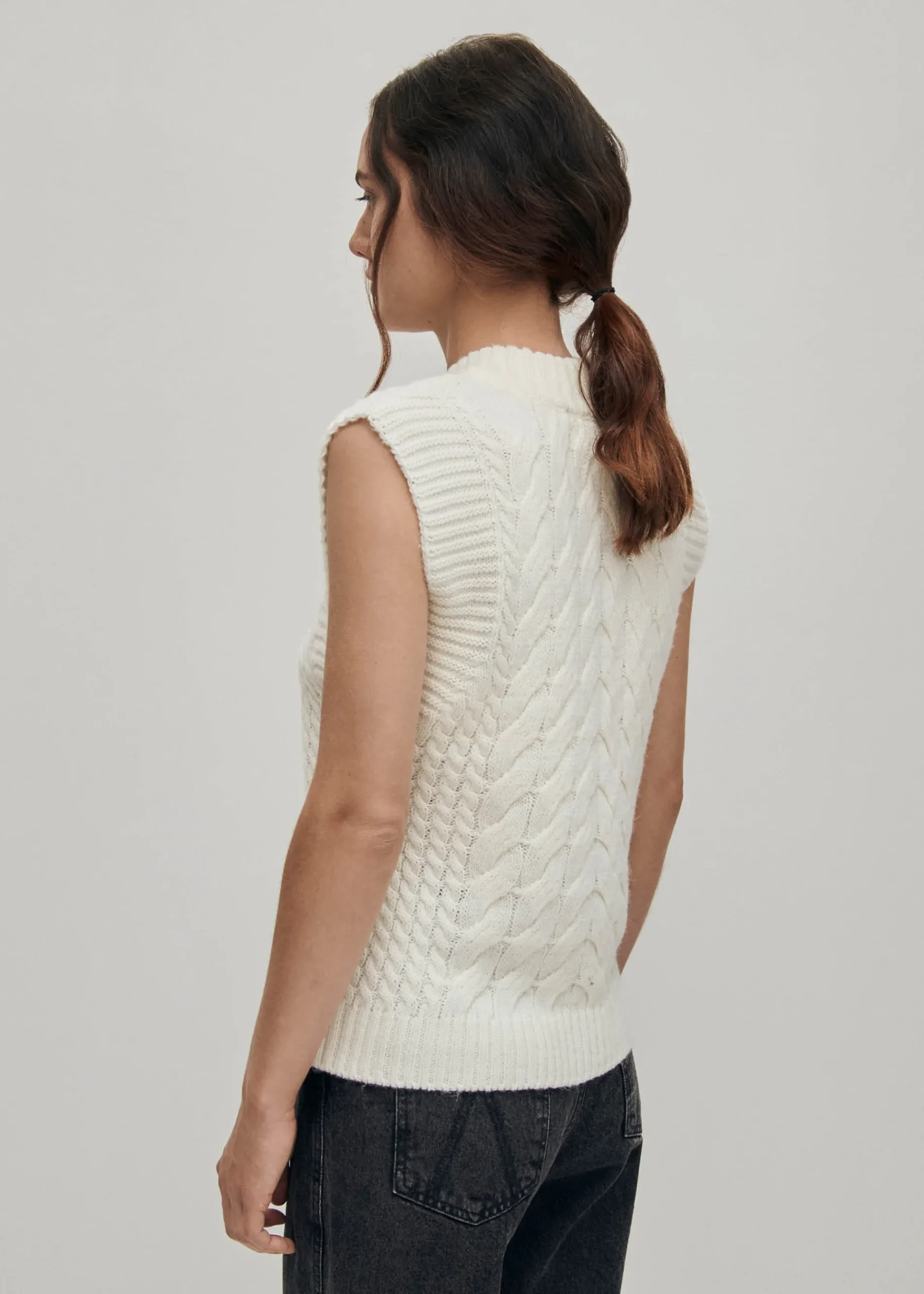 Cosy Weiße Strickweste