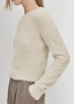 Deli Ecrufarbener Strickpullover