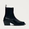Denver Schwarze Leder Stiefeletten