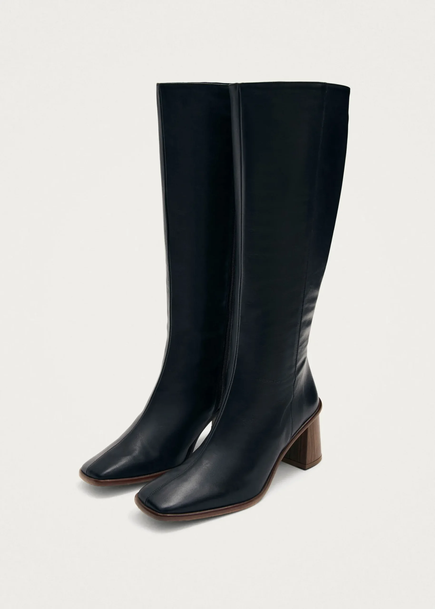 East Schwarze Lederstiefel