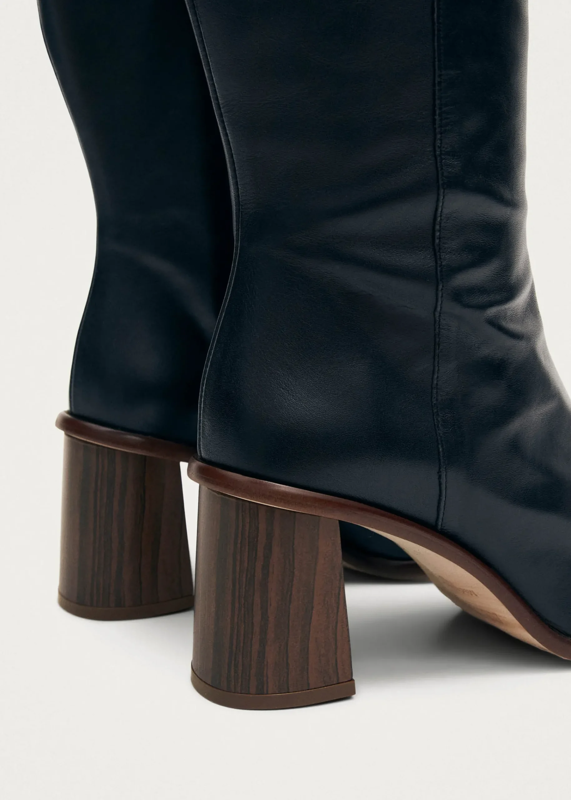 East Schwarze Lederstiefel