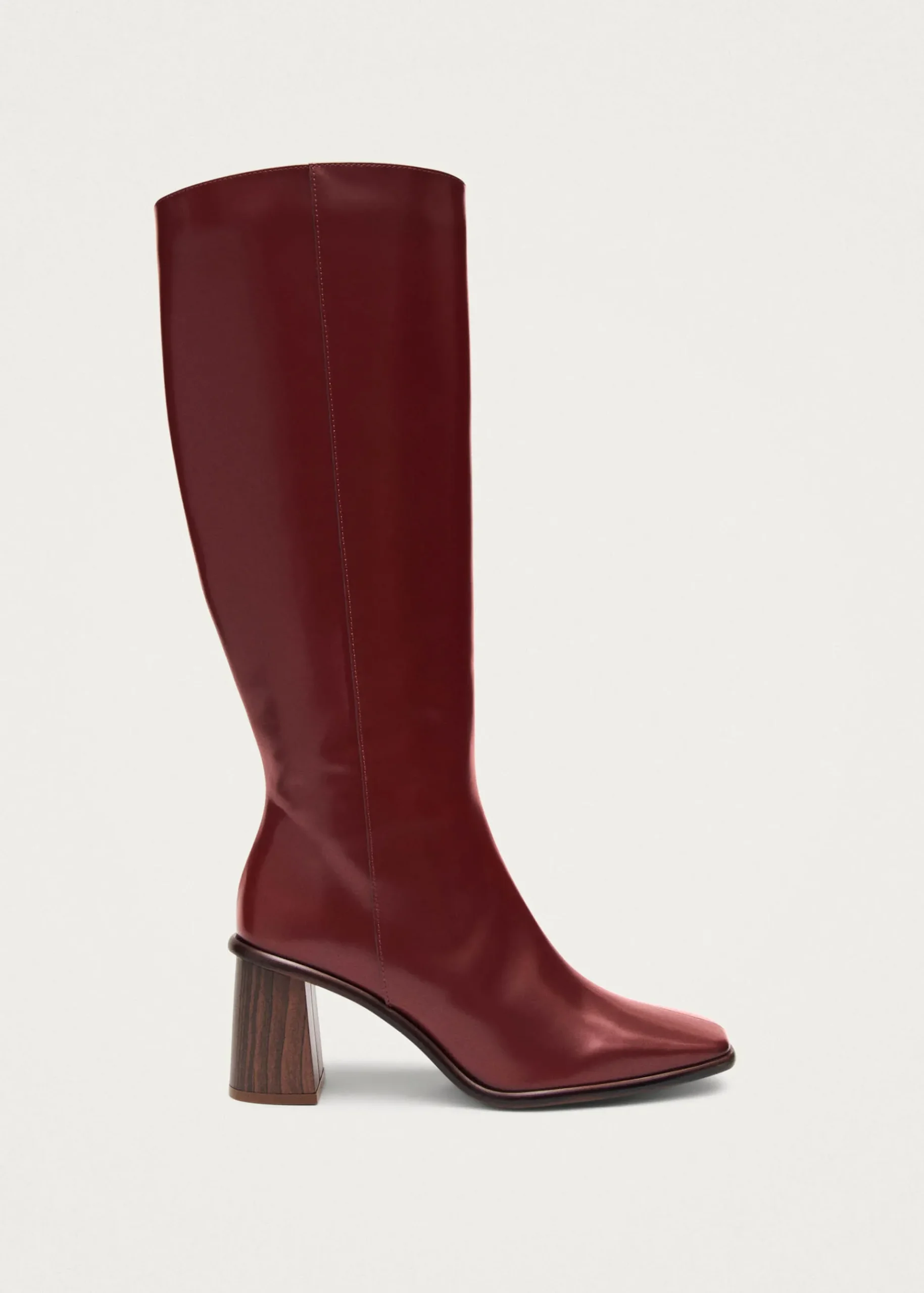 East Sleek Burgunder Lederstiefe