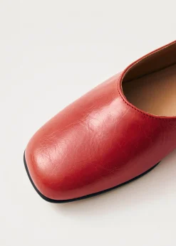 Edie Rote Leder Ballerinas