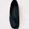 Edie Schwarze Leder-Ballerinas