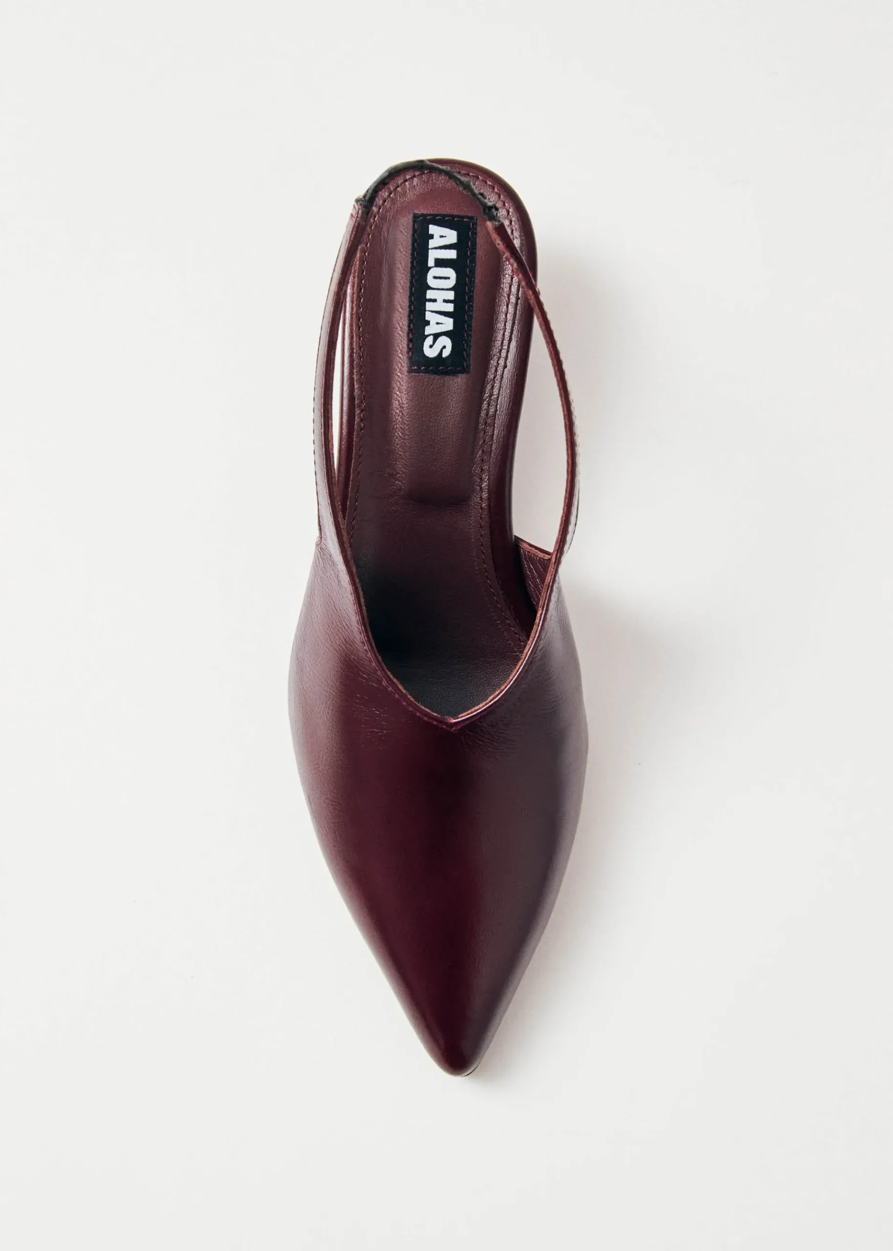 Eros Burgundderrote Leder Pumps