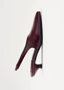 Eros Burgundderrote Leder Pumps