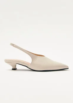 Eros Creme Leder Pumps