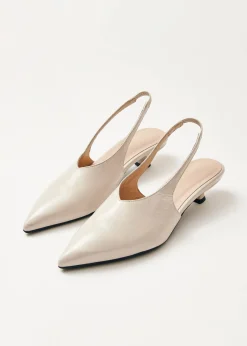 Eros Creme Leder Pumps