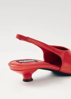 Eros Rote Leder Pumps