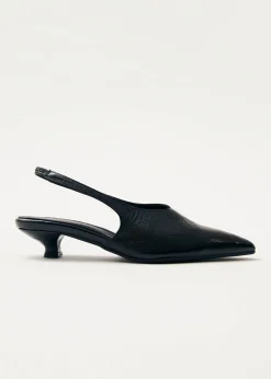 Eros Schwarze Leder-Pumps