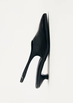 Eros Schwarze Leder-Pumps