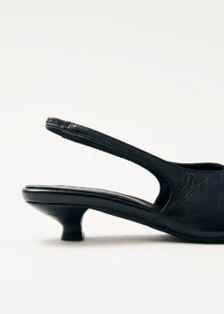 Eros Schwarze Leder-Pumps