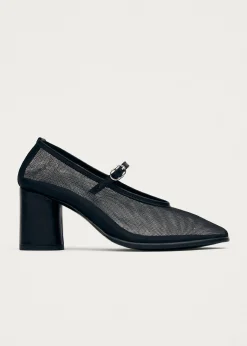 Esha Mesh Schwarze Pumps