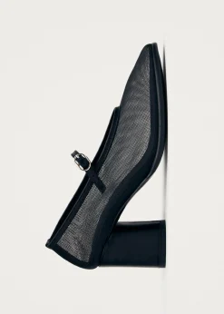 Esha Mesh Schwarze Pumps