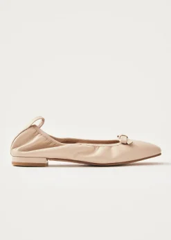 Freya Creme Leder Flache Ballerinas