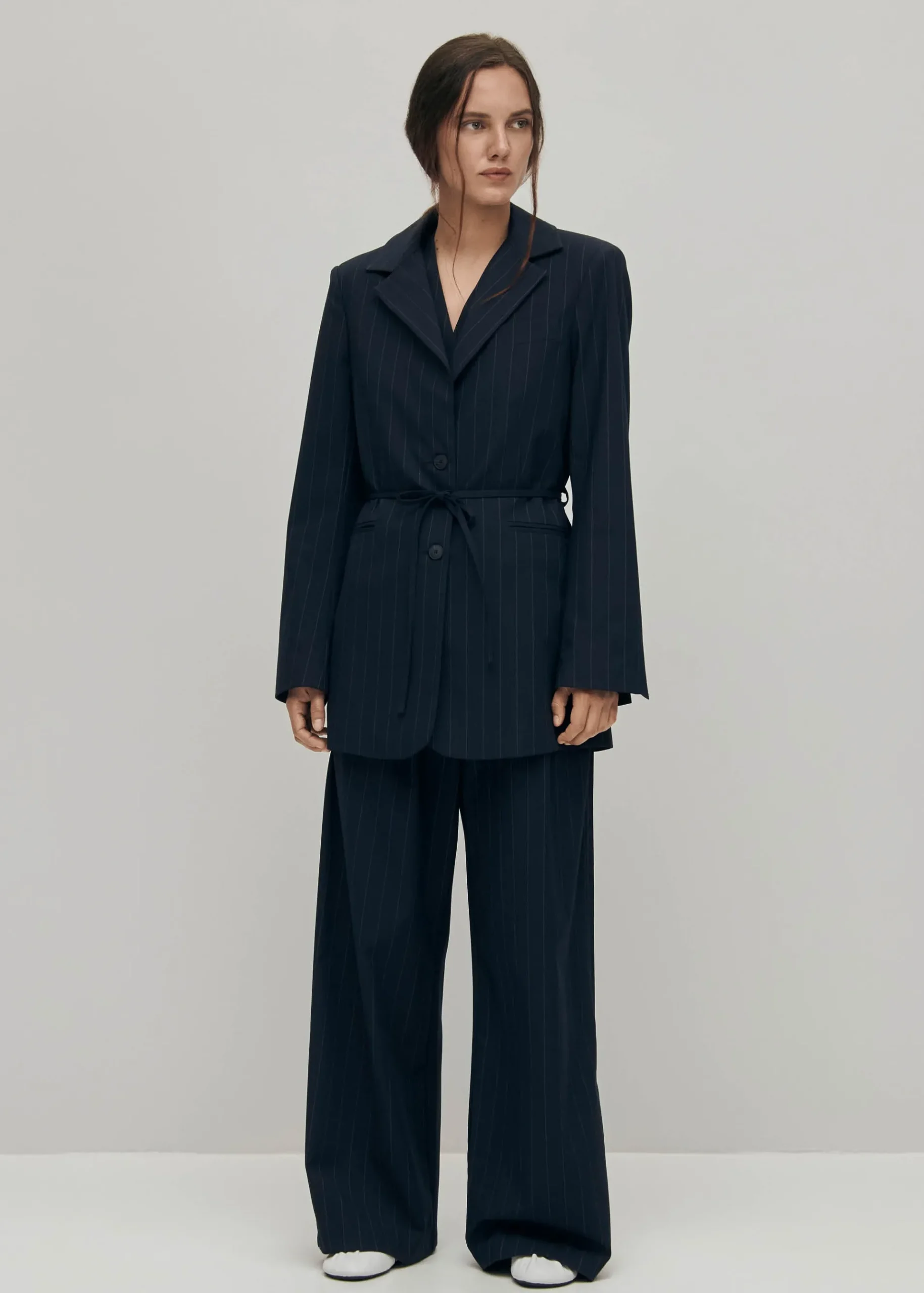 Geri Marineblauer Nadelstreifen-Blazer