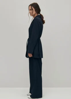 Geri Marineblauer Nadelstreifen-Blazer