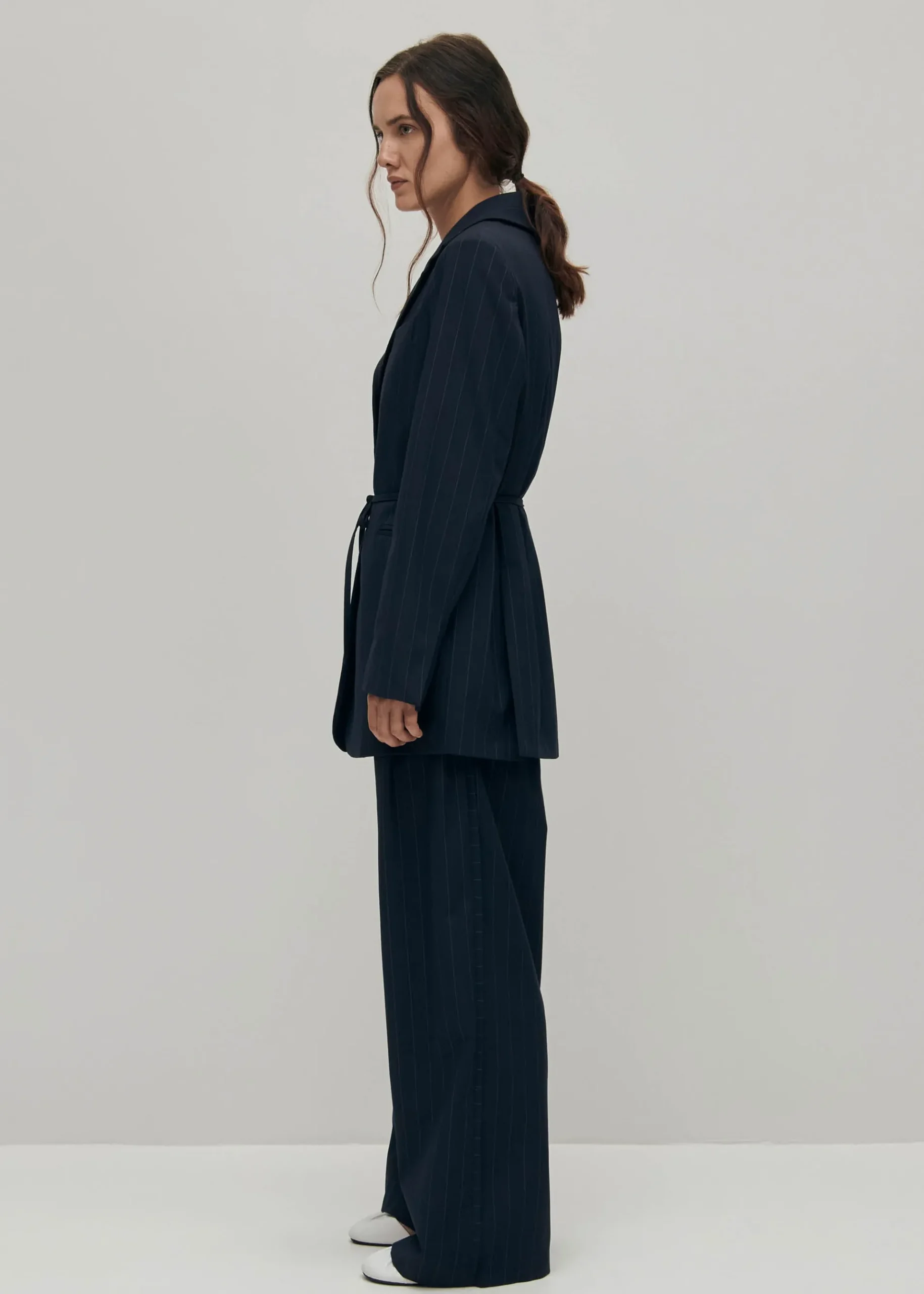 Geri Marineblauer Nadelstreifen-Blazer