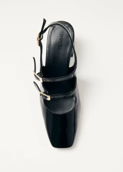 Hanna Schwarze Vegane Slingback-Pumps