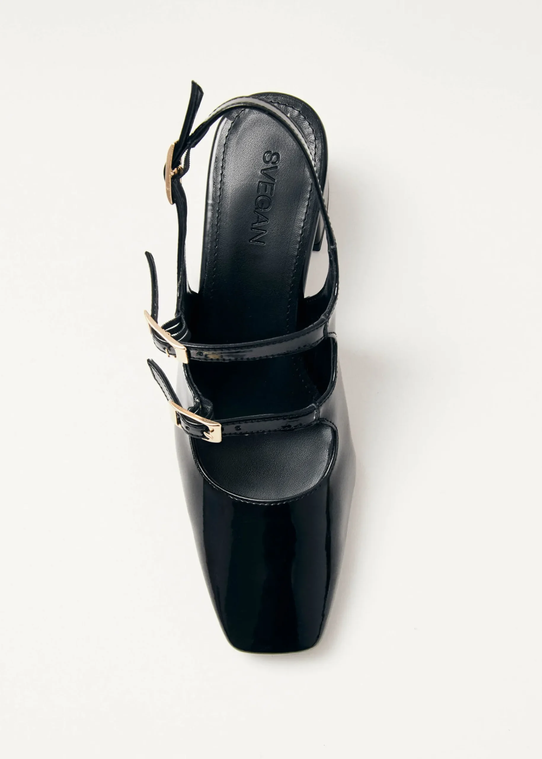 Hanna Schwarze Vegane Slingback-Pumps